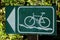 An information sign indicating where the mountain bike routes are