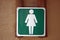 Information sign for ladies` or female rest room