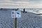 An information sign at a nature reserve with seal colonies and migration birds. Picture from Falsterbo in Scania, Sweden