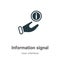 Information signal vector icon on white background. Flat vector information signal icon symbol sign from modern user interface