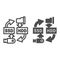 Information and ssd hdd data storages line and solid icon, smart home symbol, memory devices vector sign on white