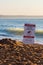 Information stand on the beach