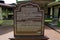 Information stone of Air Barok Mosque at Jasin Malacca, Malaysia