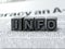 Information Symbol info concept typewriter