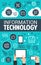 Information technology data vector poster