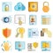 Information technology icons, security system icons