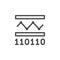 Information transfer line outline icon
