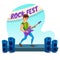 Informative Poster Rock Fest Event Cartoon Flat.