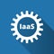 Infractructure as a service. IaaS technology icon, logo. Packaged software, decentralized application, cloud computing