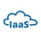 Infractructure as a service. IaaS technology icon, logo. Packaged software, decentralized application, cloud computing