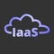 Infractructure as a service. IaaS technology icon, logo. Packaged software, decentralized application, cloud computing