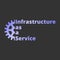 Infractructure as a service. IaaS technology icon, logo. Packaged software, decentralized application, cloud computing