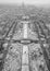 Infrared aerial view of Champs de Mars in Paris - France