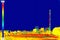 Infrared image Chimney of energy station