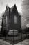 Infrared Photo of a Cemetery and Mausoleum