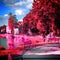 Infrared view of outdoor public park in Trzebnica /Poland/