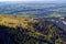 Infrastructure in mountainous region of AllgÃ¤u Alps aerial view