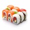 Infused Symbolism: Salmon, Tuna, And Avocado Sushi Rolls