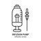 Infusion pump line icon. Medical device for intravenous continuous administration of medicines or nutrition.