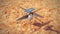 Ingenuity helicopter checks propellers before flying on Mars. 4k animation