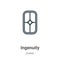Ingenuity outline vector icon. Thin line black ingenuity icon, flat vector simple element illustration from editable zodiac