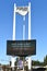 INGLEWOOD, CALIFORNIA - 12 FEB 2022: Electronic Marquee at The Forum, a multi-purpose venue adjacent to SoFi Stadium and Hollywood