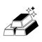 Ingots gold isolated icon