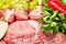 Ingredient\'s of fresh meat ready to cook on barbecue