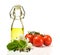 Ingredients for Caprese : mozzarella , tomato and oil