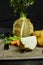 Ingredients for celeriac soup - celery root - celeriac, carrots,