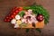 Ingredients for coocking rabbit\'s ribs