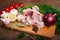 Ingredients for coocking rabbit\'s ribs