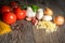 The ingredients for a delicious and healthy Italian meal with all fresh ingredients
