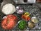Ingredients list for Mixed Vegetable Poha Using Carrot,Tomato,Onion,Peas,Kiano