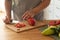 Ingredients for making Spanish gazpacho soup. Step by step instructions for cooking. Step 3 - chopping tomatoes