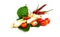 Ingredients Thai spicy soup Tom-yum include lemongrass, lime,