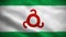 Ingushetia flag waving animation, perfect looping, 4K video background, official colors