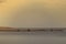 inhabited island, summer vacation at sea, sandy seashore, evening sky above the earth