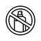 inhalants sprayer addiction line icon vector illustration