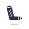 inhalator icon on white background. Simple element illustration from medical concept