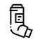 inhaler asthma treatment tool black icon vector illustration