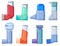 Inhaler isolated cartoon set icon.Vector illustration illustration apparatus on white background .Cartoon vector set