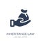 inheritance law icon. Trendy flat vector inheritance law icon on