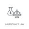 inheritance law linear icon. Modern outline inheritance law logo