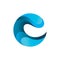 Initia c letter wave logo design