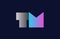 initial alphabet letter tm t m logo company icon design