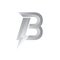 Initial B Logo Power Silver