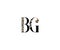 Initial BG Letter with Luxury Leopard Pattern Logotype