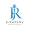 Initial connected letters jr or rj logo