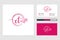 Initial CT Feminine logo collections and business card templat Premium Vector